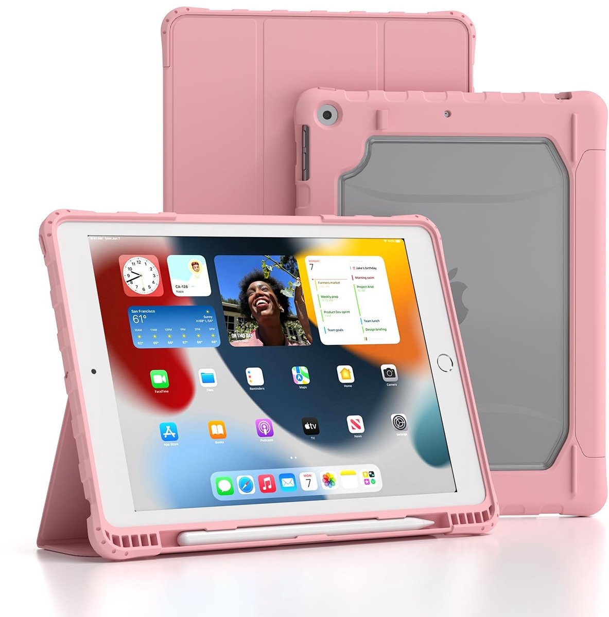 Omgoods Hoes voor 10,2 inch iPad (9e/8e/7e generatie) - Met Auto Wake/Sleep Functie