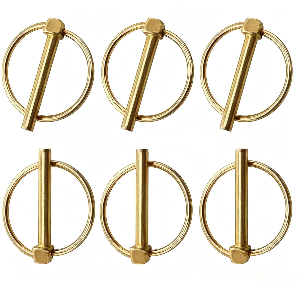 vouwsplinten 6 stuks, vouwsplinten 10 mm x 60 mm, verzinkte beveiligingssplint met veerbevestiging, beveiligingsbout, Voor aanhangwagens, tractoren, fiets, boot