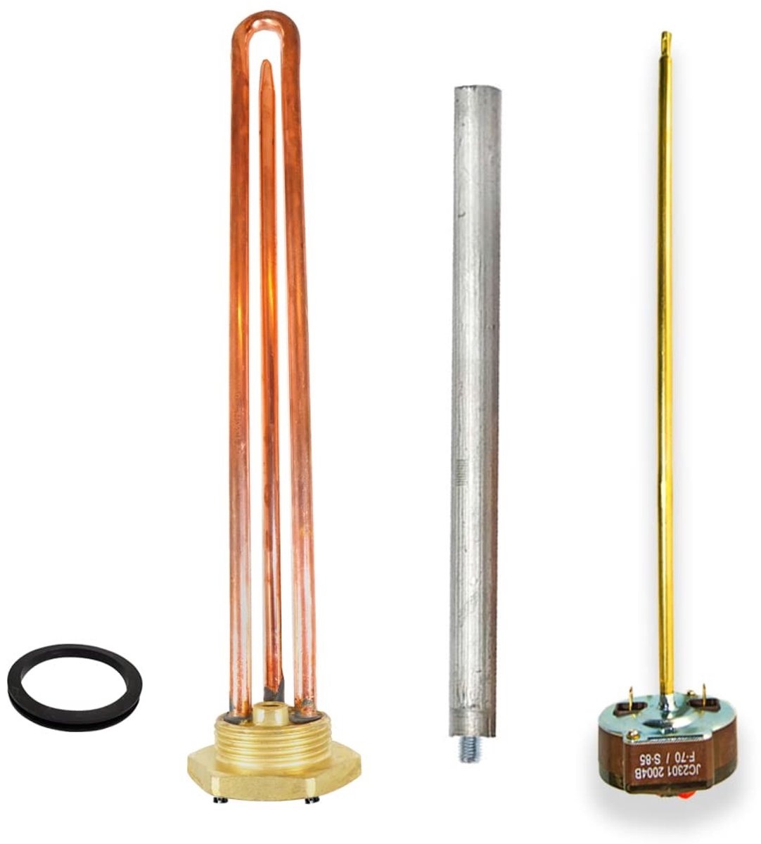 Omgoods - Electric Thermo-Resistance Kit 2000W met Thermostat en Magnesium Anode