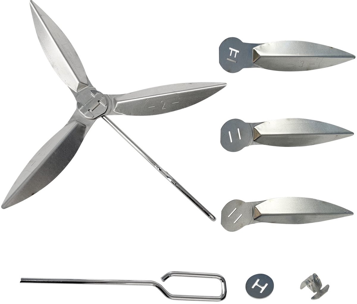 Omgoods- Reinigingssysteem 2 Set - Vervangende Onderdelen - Compatibel met Weber Grill - 22-1/2 Inch - Ijzer - Zilver - Grillonderdelen