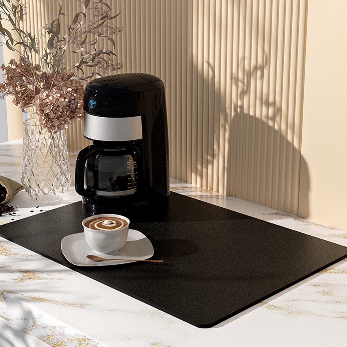 Omgoods - Afvoer Mat voor Afwasgerei - 30 x 50 cm met Antislip Onderkant