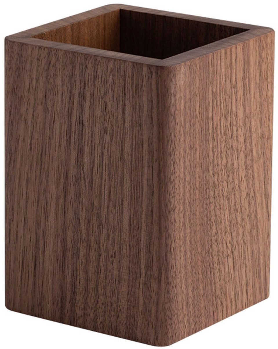 Omgoods - Houten Pennenhouder - Donker Hout Bureau Organizer voor Schrijfbenodigdheden
