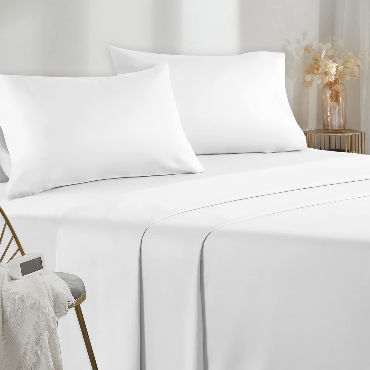 Omgoods - Set van 4 Microfiber Bedlinnen voor Tweepersoonsbed 150 x 200 cm