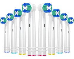 Vervangingsborstelkoppen voor Oral B, 8 stuks elektrische tandenborstelkoppen voor Oral B Braun, Classic Precision Clean Opzetborstels Fit Professional Care, Vitality Pro Smart Genius Series en meer