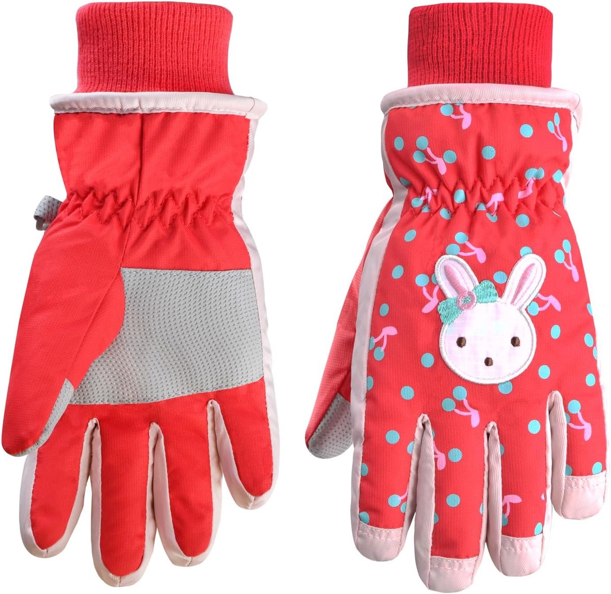 Kids Ski Handschoenen Winter Handschoenen Thermische Warme Fleece Gevoerde Sneeuw Handschoenen Met Rits Pocket Waterdicht Winddicht Voor Skiën Snowboarden Fietsen, Leeftijd 6-17 Kinderen