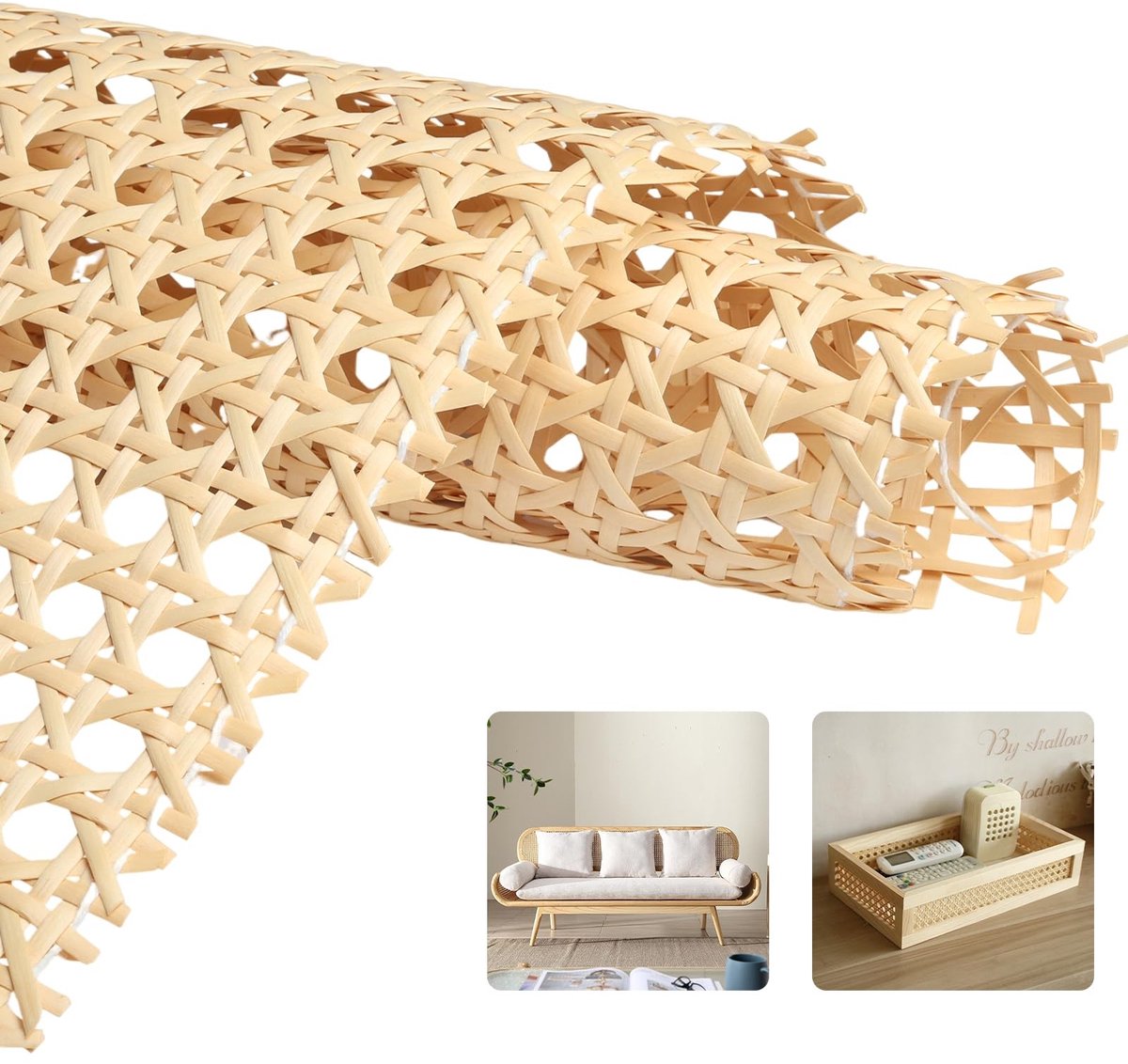 Omgoods - Waterproof PE Rattan Belt 40 x 300 cm - Handgemaakte Rattan Decoratie