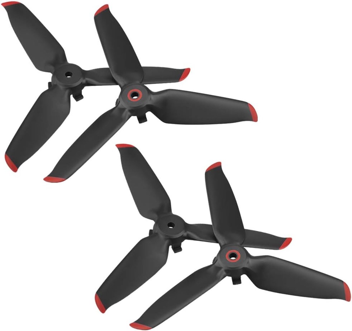 2 paar FPV-propellers compatibel met DJI FPV Combo-drone, SENHAI-propellersvleugels voor weergave-drone UAV-quadcopter met 4K-camera - rode rand