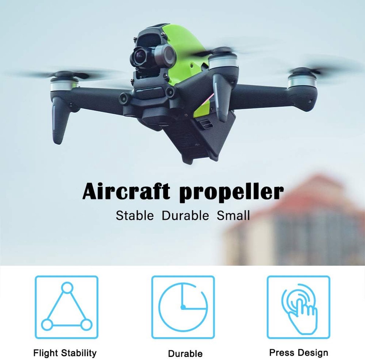 2 paar FPV-propellers compatibel met DJI FPV Combo-drone, SENHAI-propellersvleugels voor weergave-drone UAV-quadcopter met 4K-camera - rode rand – foto 4