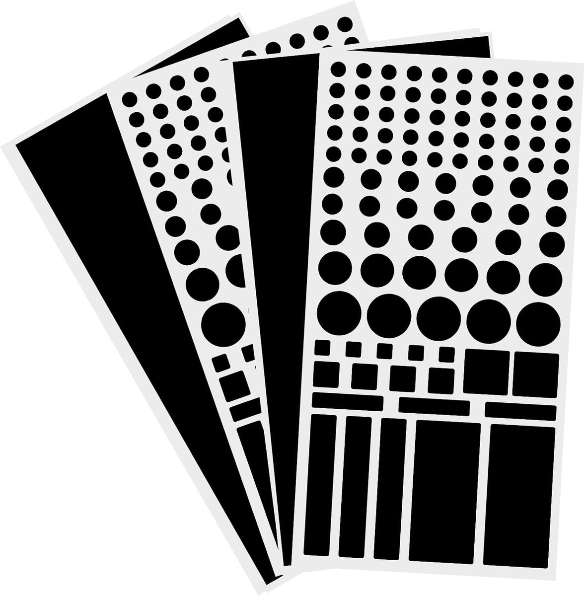 4 vellen lichtdimmer-folie, zelfklevend, dimmen 50% ~ 80% en 100% led-afdekkingsstickers, verduisteringsfolie voor routers, stickers voor elektronische apparaten, led-verduisteringsfolie