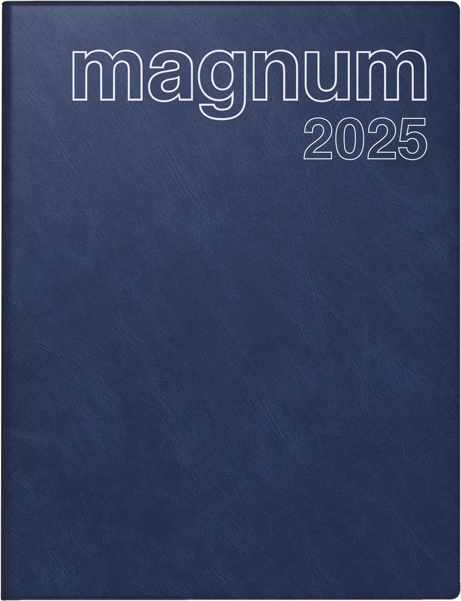 Omgoods - rido/idé Buchkalender Modell Magnum 2025 - 2 Pagina's per Week, 144 Pagina's, Donkerblauw