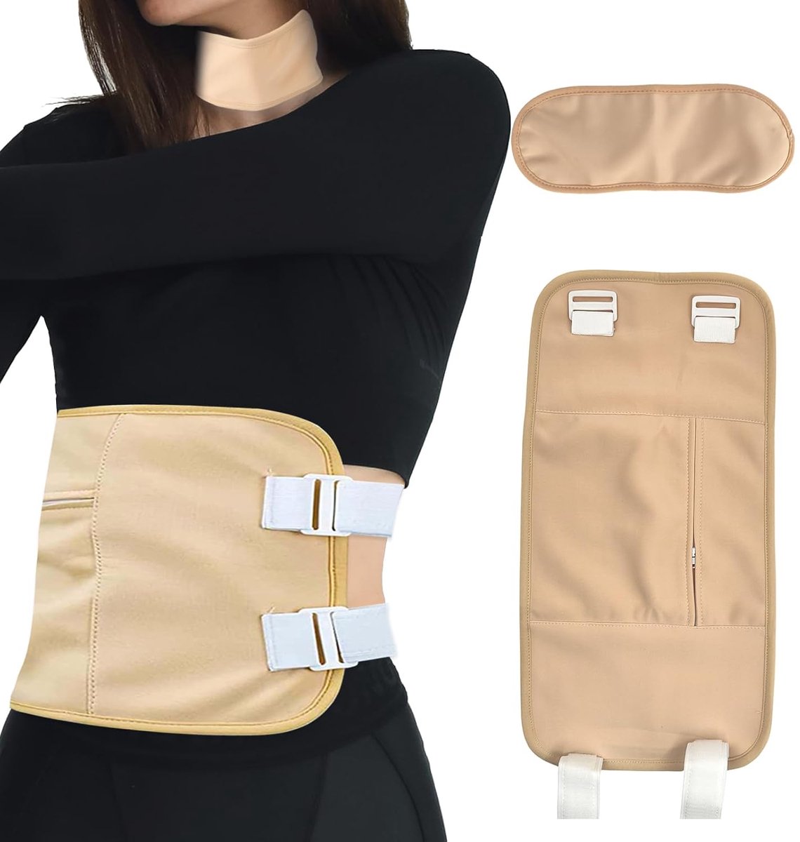 Oil Pack Herbruikbare Castor Oil Pack Wrap Organic met klittenbandsluiting taille riem voor leverdetox, Castor Oil Pack Kit (olie niet inbegrepen)
