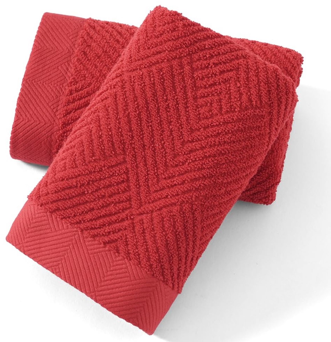 Omgoods - Set van 2 Premium Handdoeken 100% Katoen in Roze