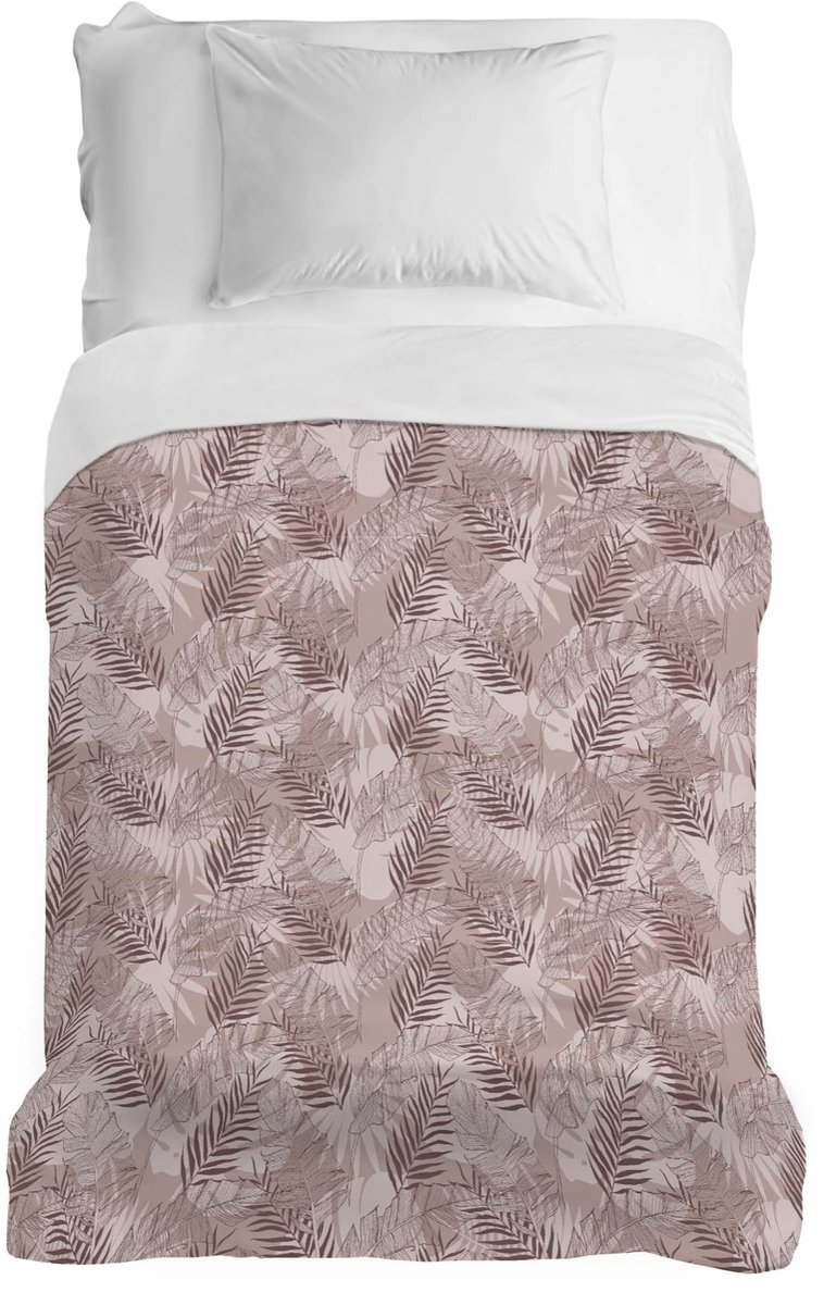 Omgoods Bedsprei 170 x 280 cm - 100% Katoen Tropisch Roze