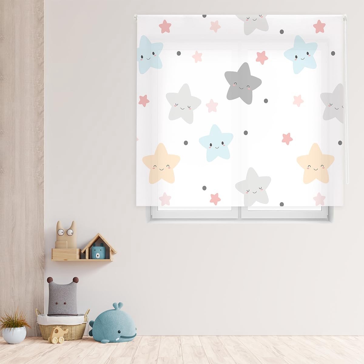 Omgoods - Digitale Translucente Rolgordijn Luminer, 100 x 180 cm, Handmatige Bediening