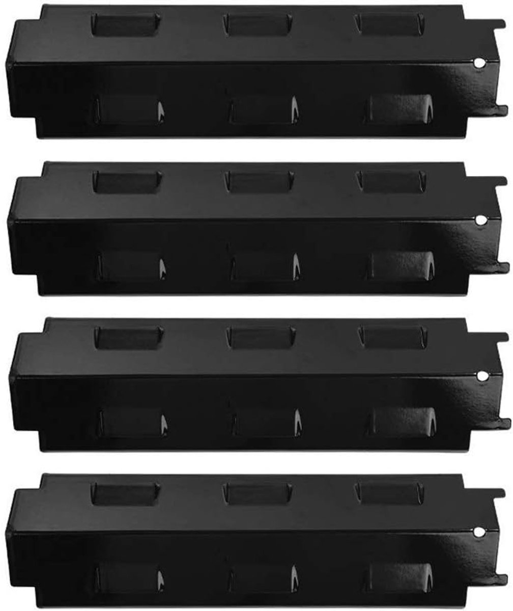 98531 (4 stuks) hitteschild van porselein, verwarmingsplaat, warmtetent, branderdeksel en flavorizer bar, reserveonderdelen voor Char-Broil, Thermos, Master Forge, Savor Pro en andere