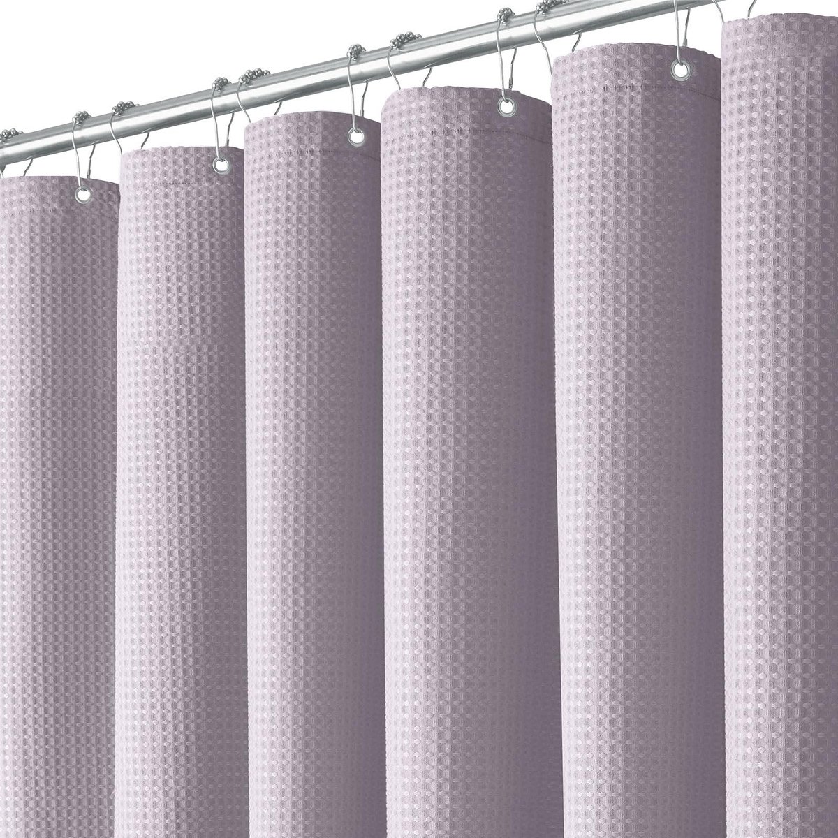Omgoods - Wafelpatroon Douchegordijn - 180 x 180 cm Lavendel