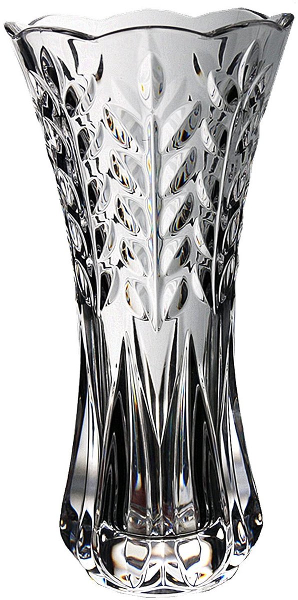 Omgoods - Onbreekbare Grote Bloemenvaas 30cm - Elegant Bladvormig Duidelijk Kristal