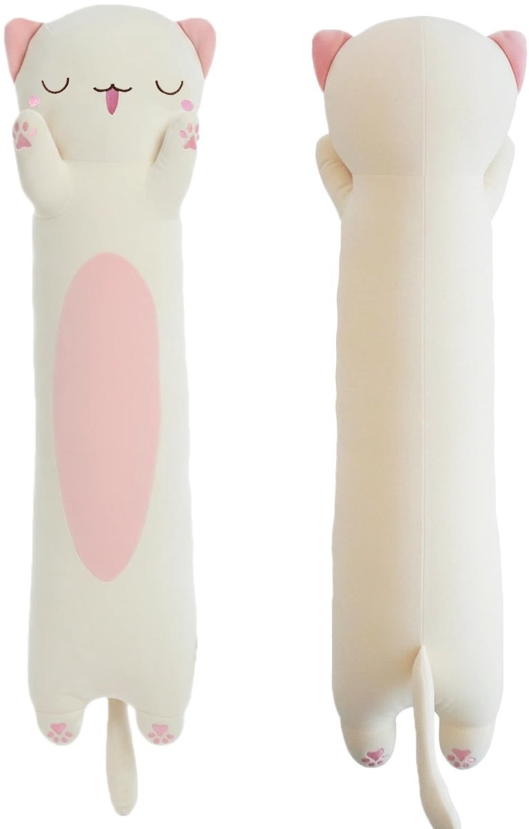 Omgoods - Kattenknuffeldier - Zacht Pluche Kussen voor Kinderen