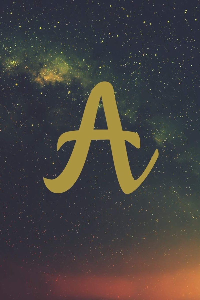 Letter A initial alphabet monogram journal dairy planer gift for kids girl women men