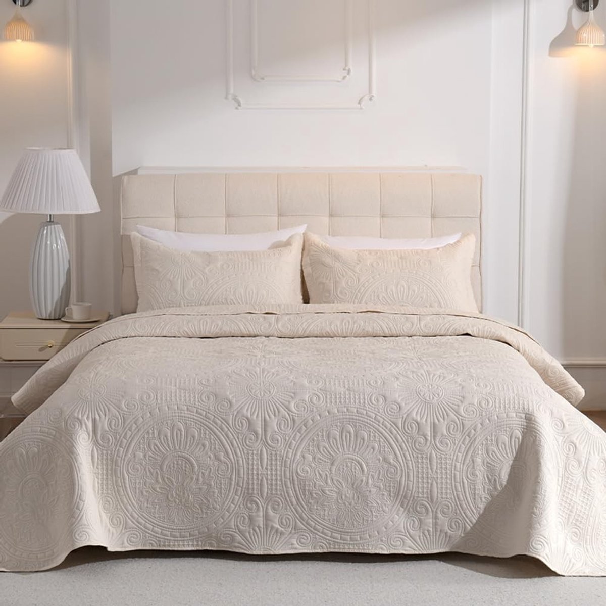 Omgoods - Gedrukte Bedsprei - Zonnebloem Patroon - Multifunctioneel