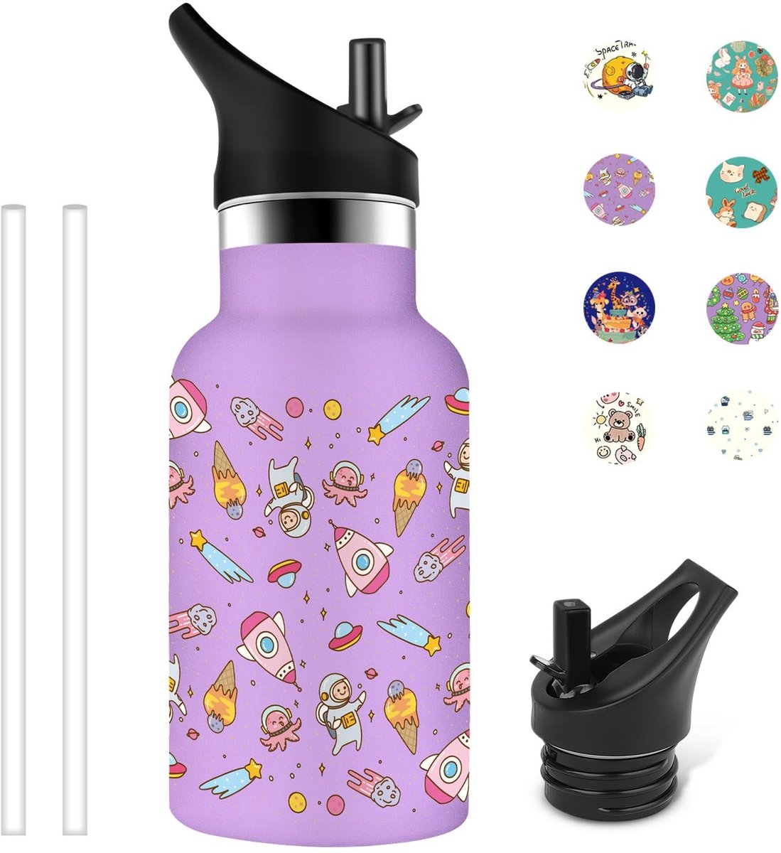 Omgoods - Kinderdrinkfles 350 ml met Rietje en BPA Vrij