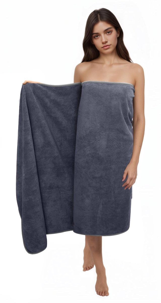 Omgoods - Grote Microvezel Badhanddoek 90 x 180 cm - Zacht en Absorberend