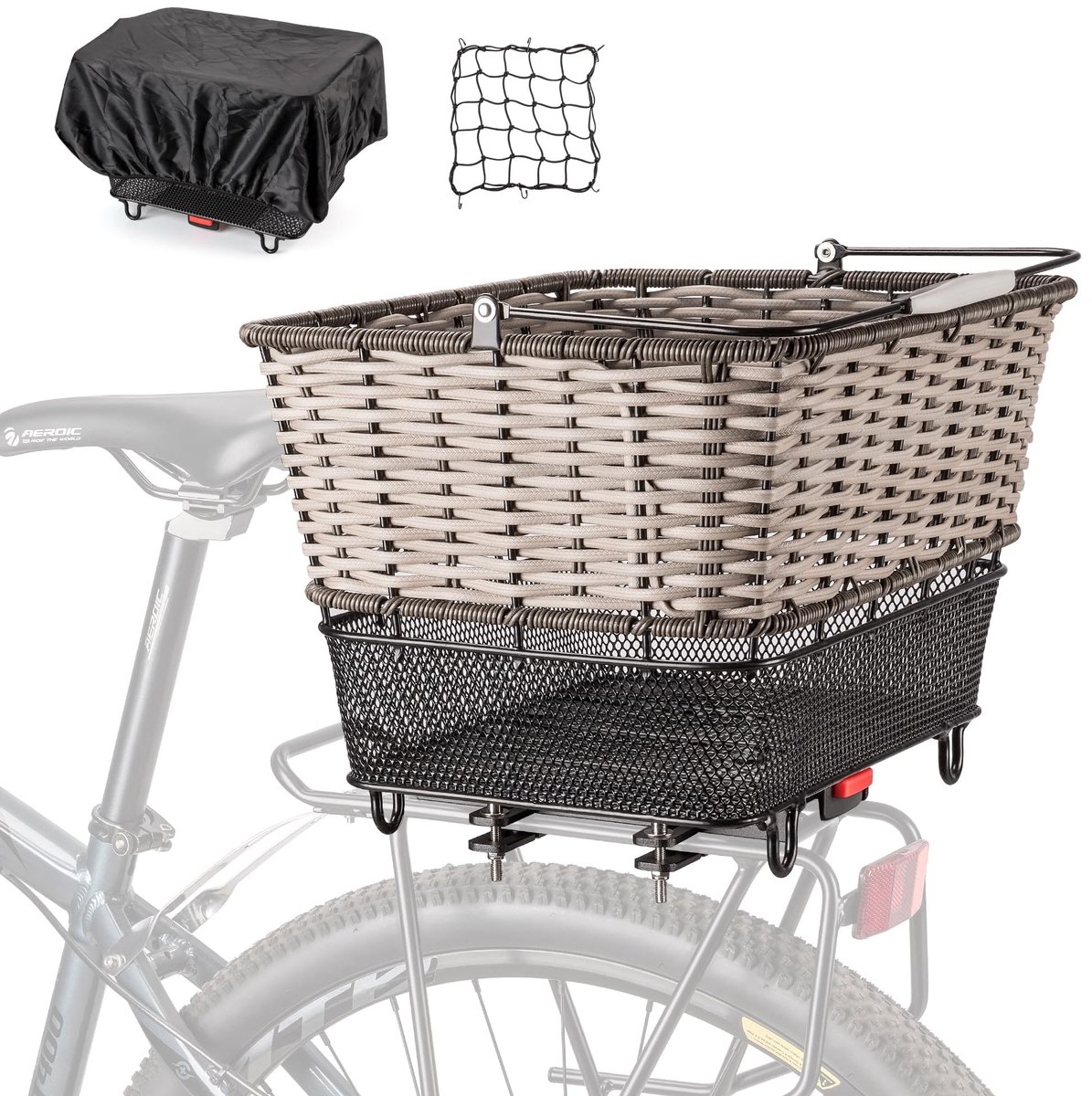 Omgoods - Achterfietsmand met Snelle Montage - Waterdichte Afdekking