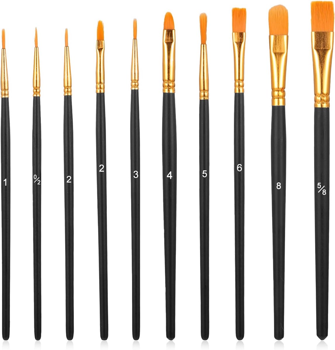 10 stuks kunstenaarskwastenset, hoogwaardige kunstenaarskwasten, kinderschmink, kleine kunstenaarskwasten, lichaamskunst, kunst, make-up, acrylverf, penseel voor lichaam, gezicht, rotsen