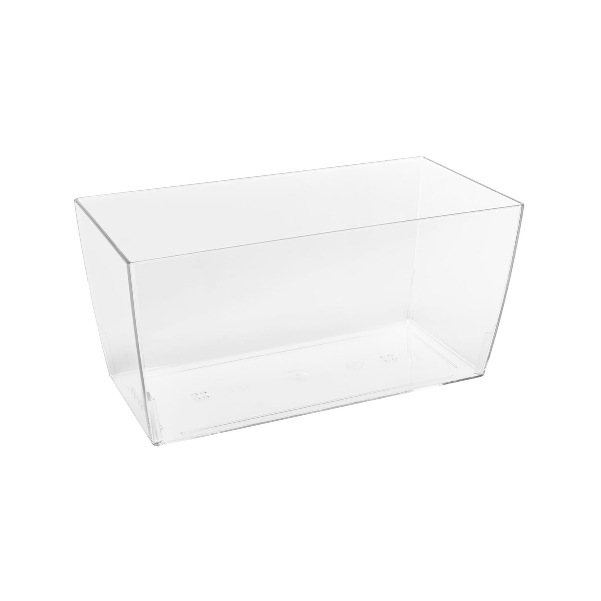 Omgoods - Rectangulaire Transparante Plastic Pot - 30cm x 15cm x 14cm