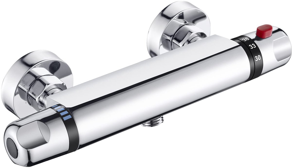 Omgoods - Thermostatische Douchemengkraan met Intelligente Temperatuurregeling - Chroom Messing