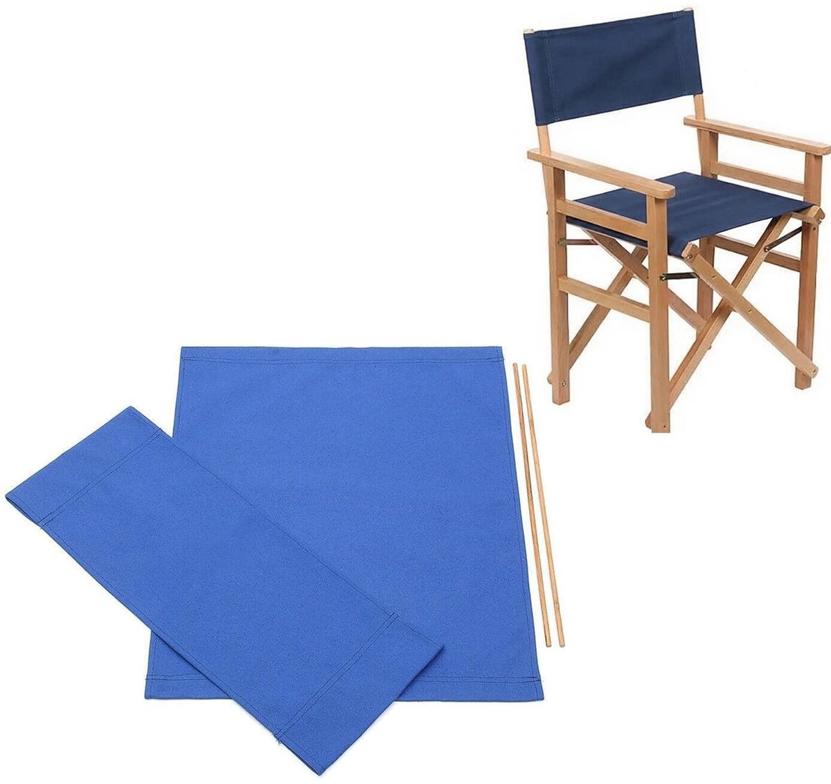 Omgoods - Vouwbare Wasbare Polyester Stoelhoes voor Bestuurdersstoel, Blauw