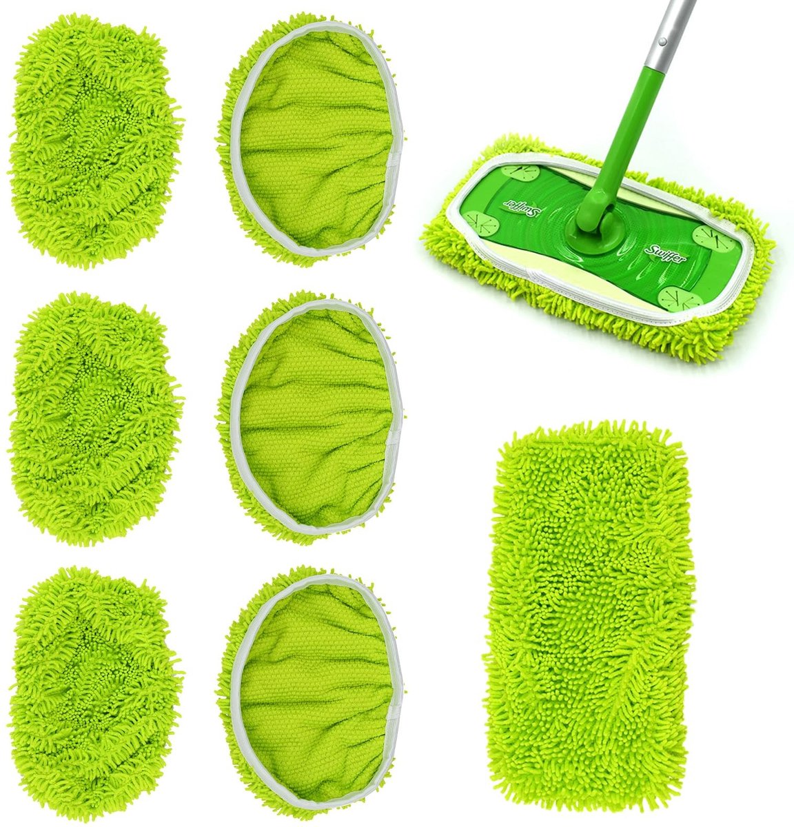 Omgoods - Herbruikbare Vochtige Vloerdoeken voor Swiffer, 6 Stuks