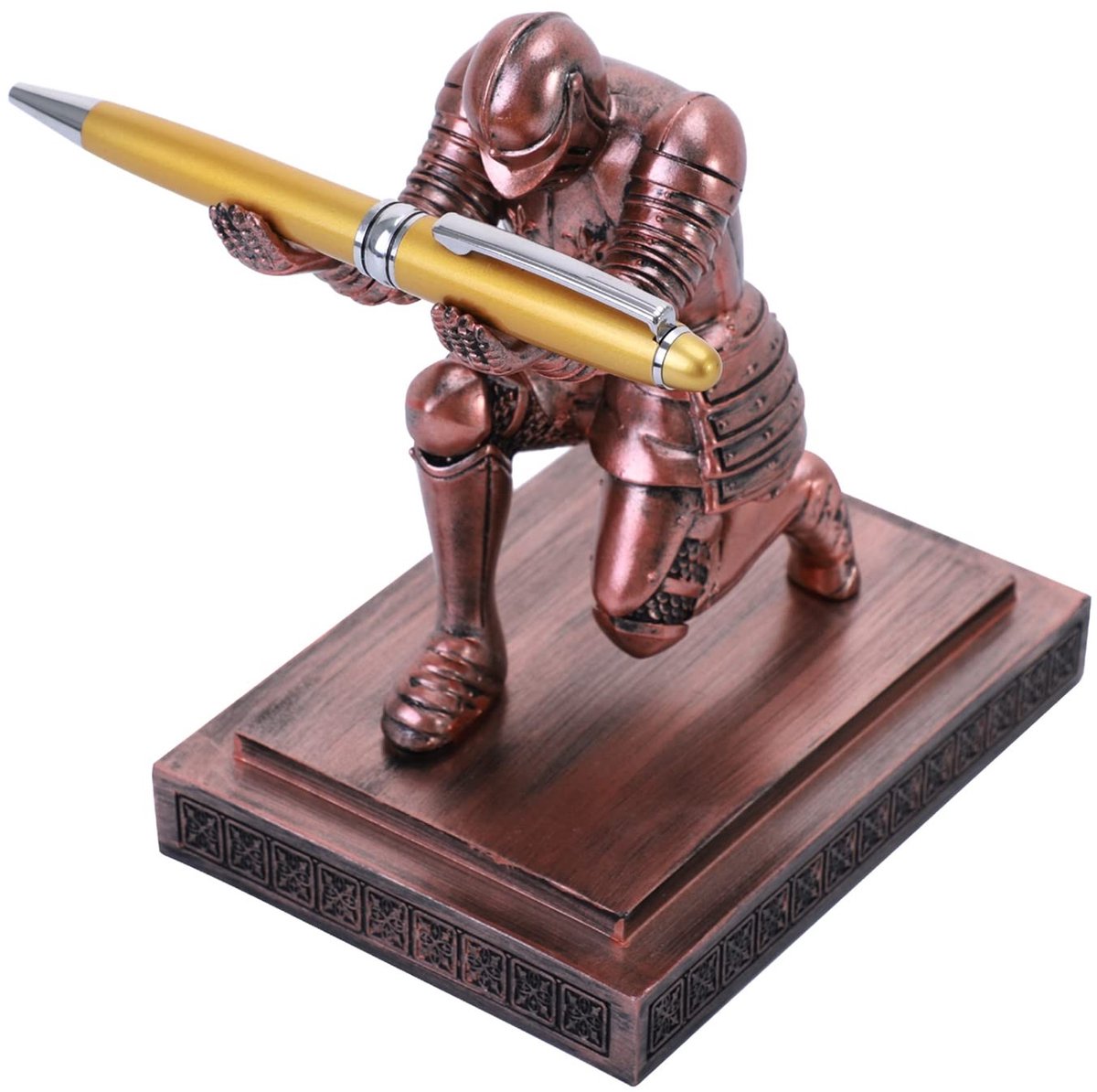 Omgoods - Ruiter Pennenhouder - Bronzen Desk Ornament met Koele Pen