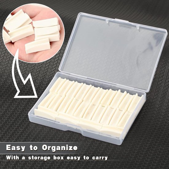 Vervangingstips voor platte neustang met opbergdoos, set van 12 witte nylon plastic tangkaken voor sieraden maken, brillenpootjes, montuurtang, sieraden maken gereedschap — afbeelding 2