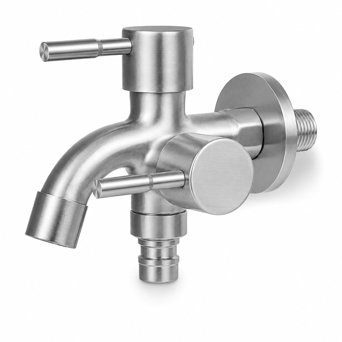 Omgoods - Dubbele Waterkraan van RVS voor Tuin en Keuken