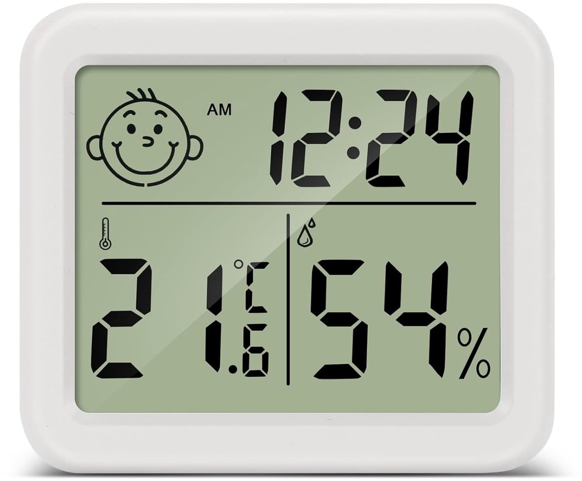 Digitale thermometer, hygrometer, draagbare thermometer, hygrometer voor binnen, met hoge nauwkeurigheid, lcd-scherm, kamerthermometer, geschikt voor broeikas, thuis en kantoormeetapparaten