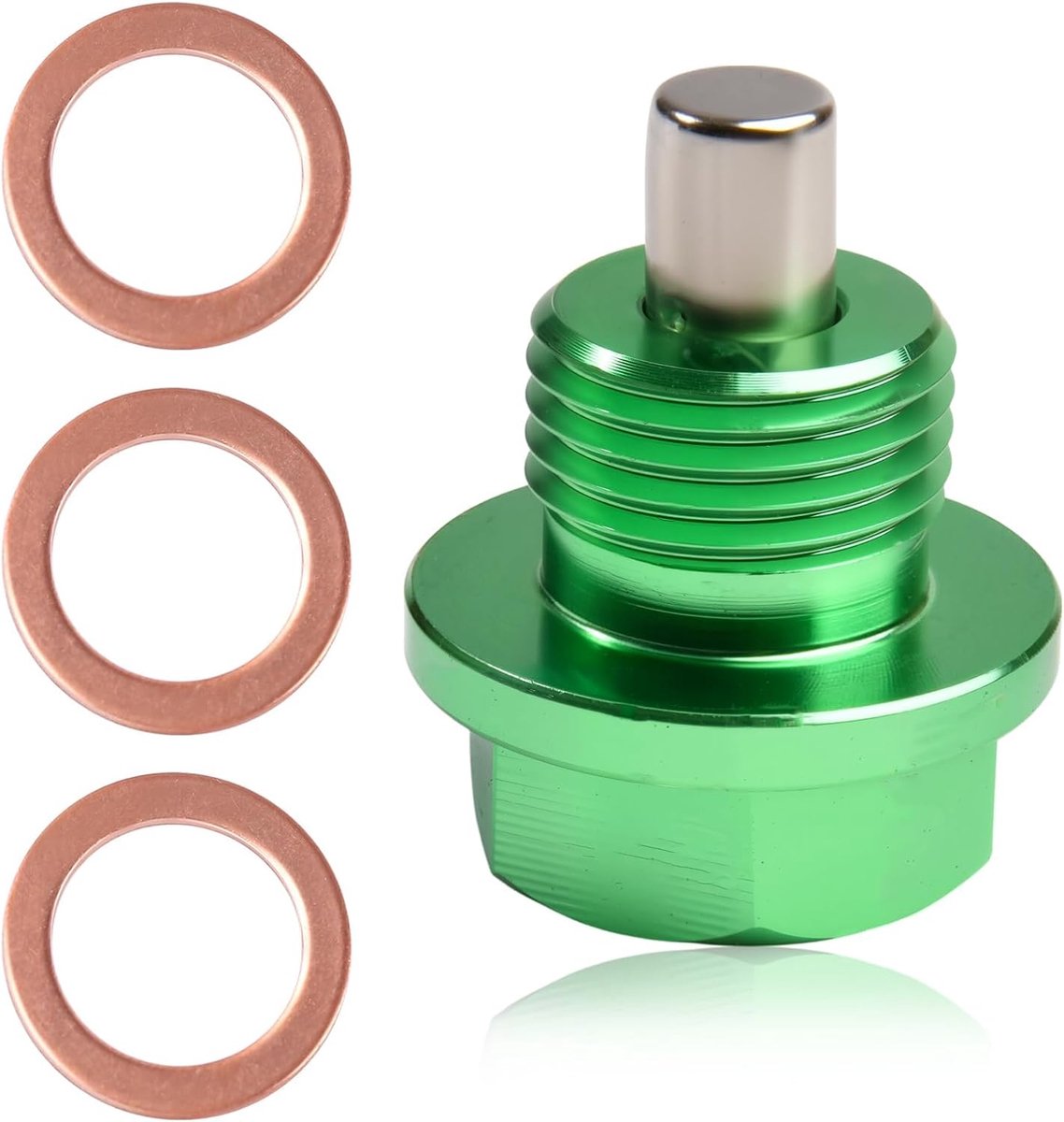 M16 x 1,5 magnetische olieaftapplug aluminiumlegering oliecarter afvoermoer bout met rood koper verpletterende sluitring afdichtingen