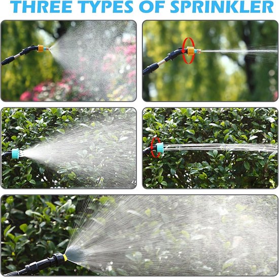 Thijox - Accu-drukspuit, Elektrische Plantensproeier met 3 Verstelbare Sproeiers en 5m Slang, Ideaal voor Tuin, Binnenplaats, Gazon en Onkruidbestrijd van Thijox — afbeelding 4