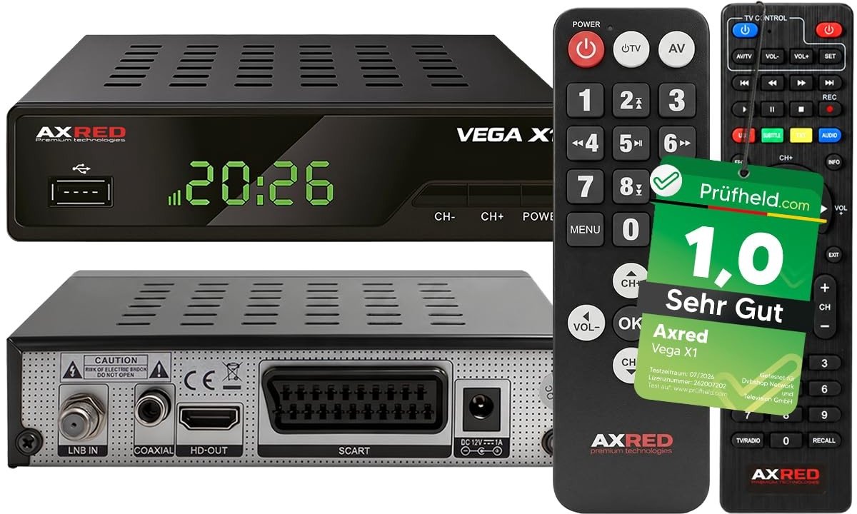 Omgoods - Vega X1 HD Satellietontvanger met Opnamefunctie