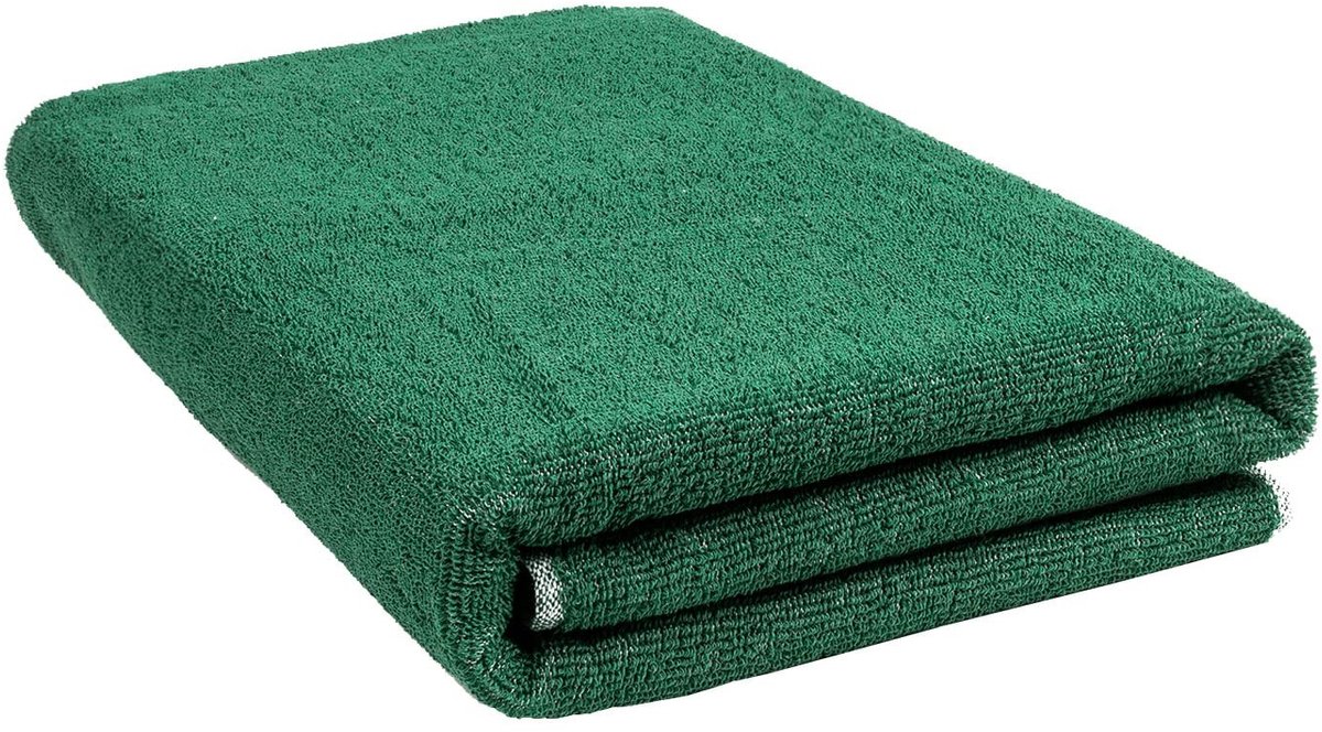 Omgoods - Strandlaken van 100% Katoen, 80 x 160 cm, Sneldrogend, Donkergroen