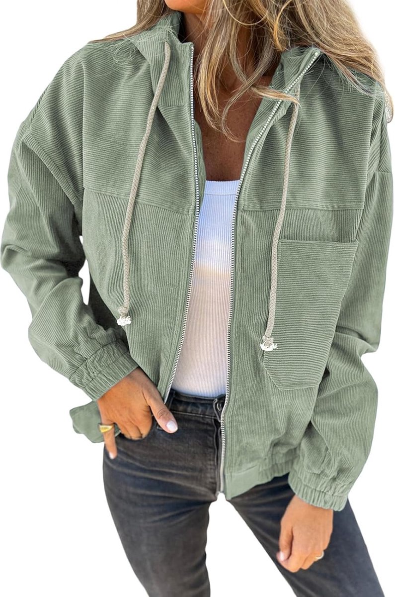 Cord Jack dames lente herfst overgangsjas