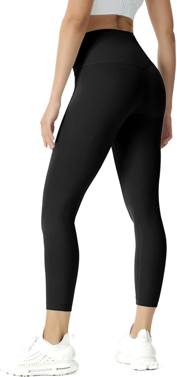 Leggings met hoge taille, leggings voor dames, fitnessbroek, yogabroek voor dames, voor sport of vrije tijd, buikcontrole, elastisch, zacht, ondoorzichtig