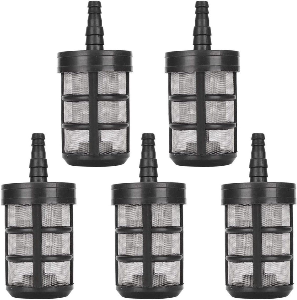 SnelShoppen - Intake Hose Filter 5 PCS Waterpomp Filter met Dubbel-Laags Zeef Voor Hoge Druk Waterpomp Slang Tubing Voor Spuiters en Industriële Appar