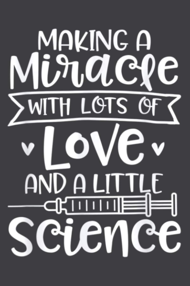 SnelShoppen - Making A Miracle With Love And Science IVF IUI Vruchtbaarheid Planner - Onbedrukt Dagelijkse Planner 6 x 9 inch met 110 Pagina's - Organ