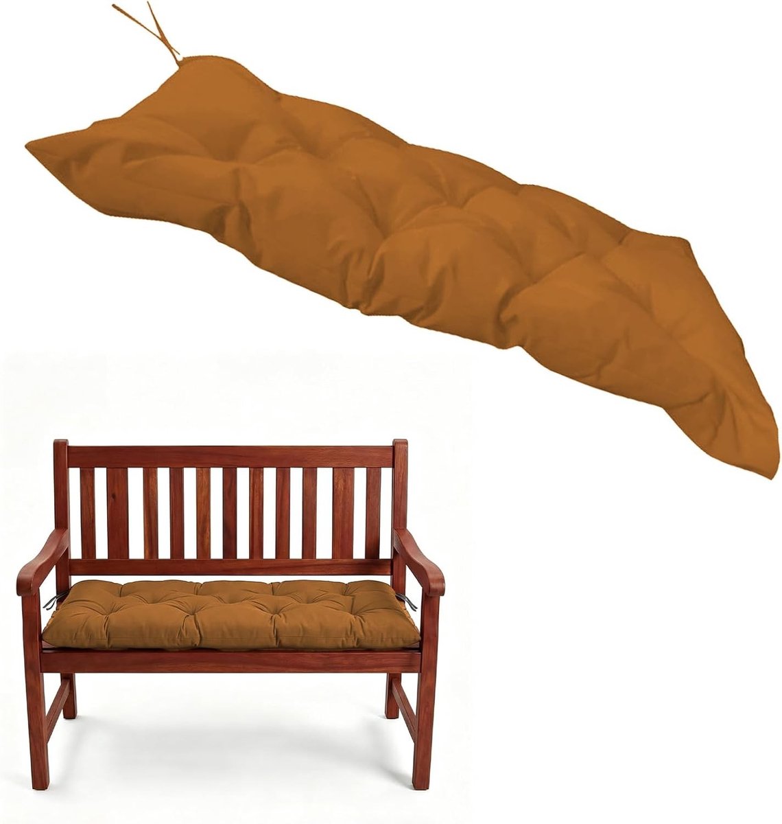 Zitkussen voor binnen en buiten, 100 x 50 x 10 cm, ideaal voor tuinbank, schommelbank en biertentgarnituur, met wasbare hoes en comfortabele bekleding