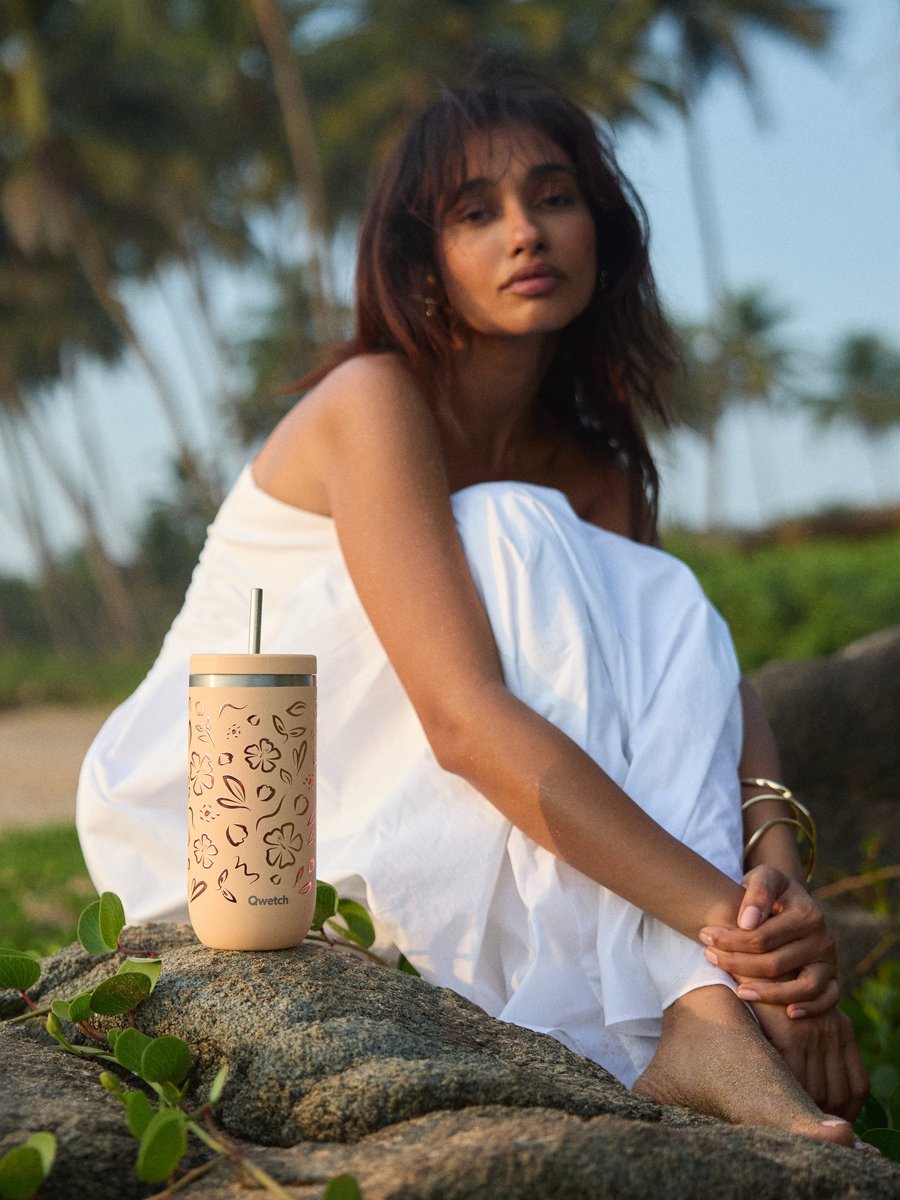 Qwetch Cold Cup Geïsoleerd - Moani Pastel Abrikoos