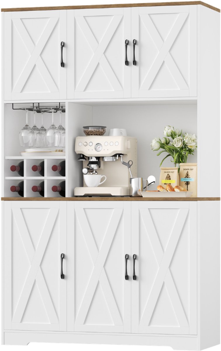 Dressoir – Voor Woonkamer & Keuken – Opbergkast met 2 Lades en 4 Deuren – Houtlook 140 cm