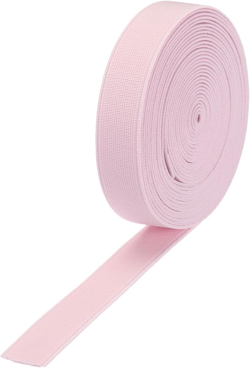 Elastische banden om te naaien, 1,5 cm, roze, elastische spoel met