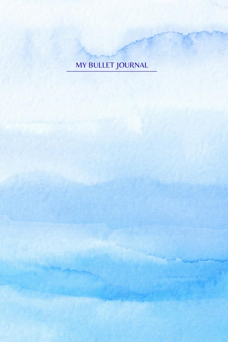 Bullet journal 6 x 9 inch - waterverf design - 180 pagina's - personaliseerbaar - ideaal voor creatief plannen - ShopVlot