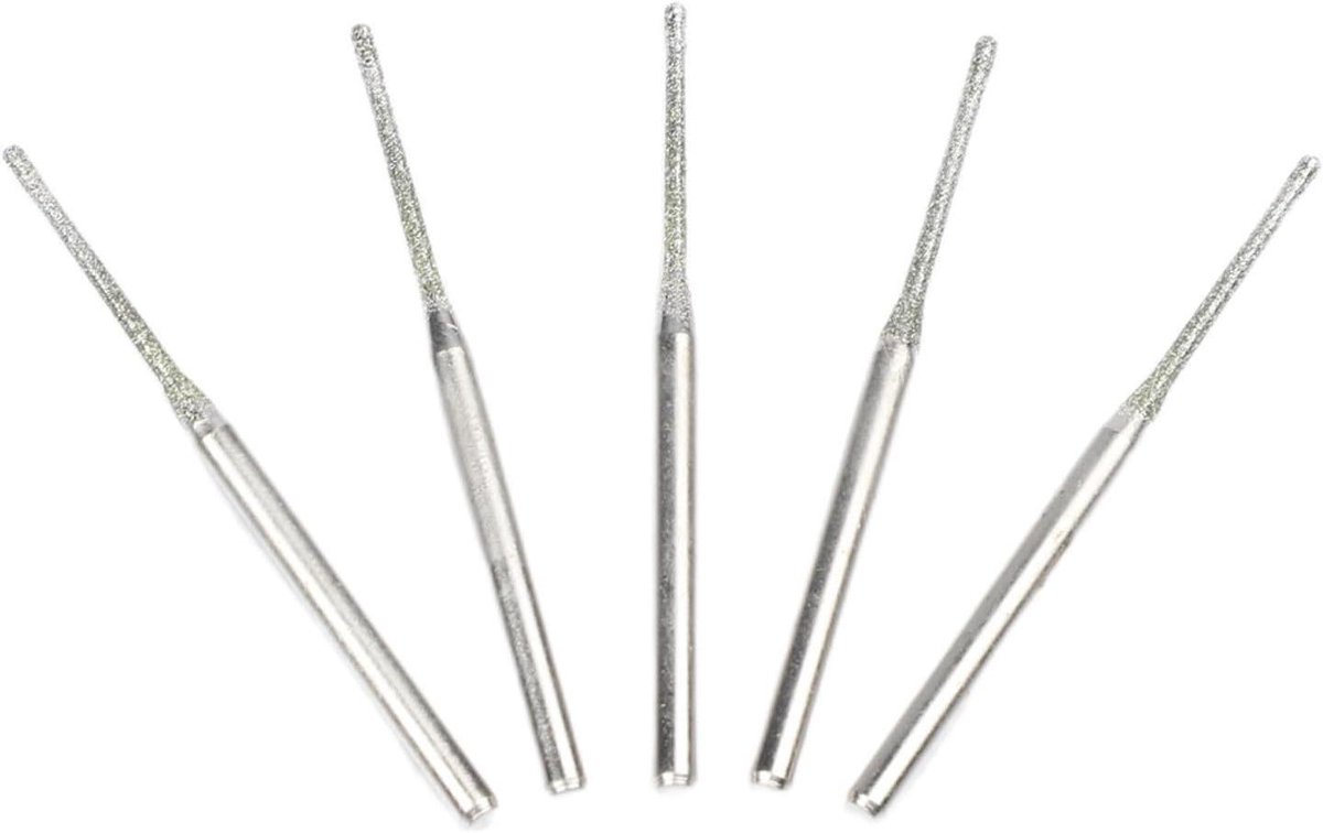 Diamantboren Set - Boren Glas - Sieraden Maken - Diamant Gecoate Tips - 1.0 mm - Zilver